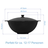 thumbnail of Gusseisen Kasan 12L eben NAMANGAN Aluminium Deckel Kochen im Freientopf Kazan WOK Kessel Kochen im Freien BBQ Asia Schaumkelle