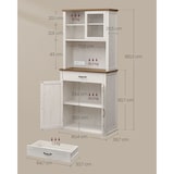 thumbnail of Helloshop26 - Buffet meuble de rangement avec lumières et chargeur placard de cuisine avec portes et tiroirs buffet meuble à café 12_0006414