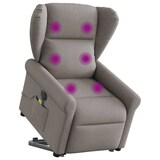 thumbnail of vidaXL Elektrischer Massagesessel mit Aufstehhilfe Taupe Stoff