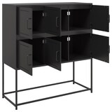 thumbnail of vidaXL Sideboard Schwarz 100,5x39x107 cm Stahl