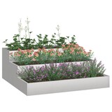 thumbnail of vidaXL Gartenblumentopf Silber 90 x 90 x 35 cm Edelstahl