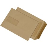 thumbnail of Versandtasche 30123602 B5 mit Fenster selbstklebend 90g braun 500 Stück