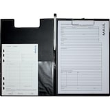 thumbnail of MAUL Porte-bloc à rabat A4 en PVC avec pince métal. Pochette intérieure/porte-stylo. Coloris noir