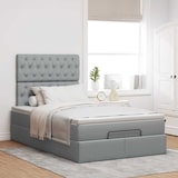 thumbnail of vidaXL Ottoman-Bett mit Matratze Hellgrau 120x200 cm Stoff