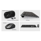 thumbnail of ACT AC5710 Draadloos Toetsenbord + Muis | Set | USB-C/USB-A ontvanger | Qwerty/US layout | Multimedia | Low Profile - Stille Toets | Zwart/Grijs