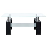 thumbnail of vidaXL Salontafel zwart transparant 95x55x40 cm gehard glas