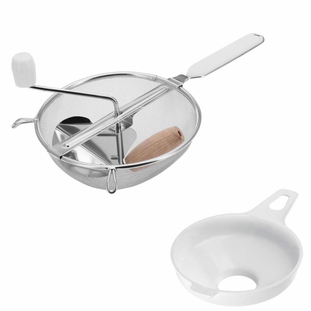 Westmark Set Passiersieb Standard, 20 cm + Einmachtrichter, weiß, 119722E6