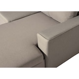 thumbnail of Ecksofa mit Bettkasten HWC-L16, Couch Sofa L-Form, Liegefläche links/rechts Nosagfederung Stoff/Textil 290cm ~ beige