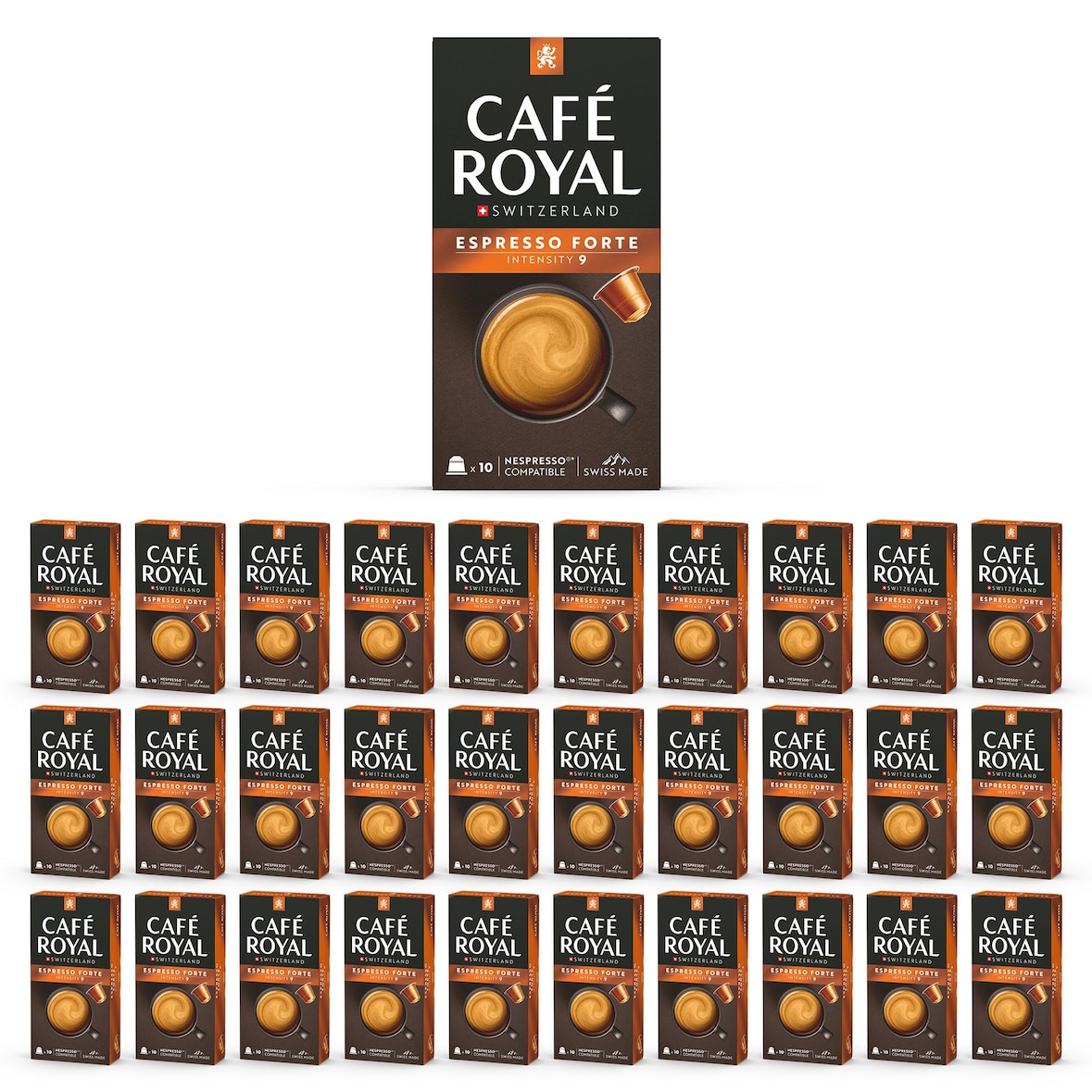 Café en Capsules Aluminium - Café Royal Pro | 300 Dosettes - Espresso Forte - Compatibles avec les Machines à café Nespresso®* Alu à usage Domestique