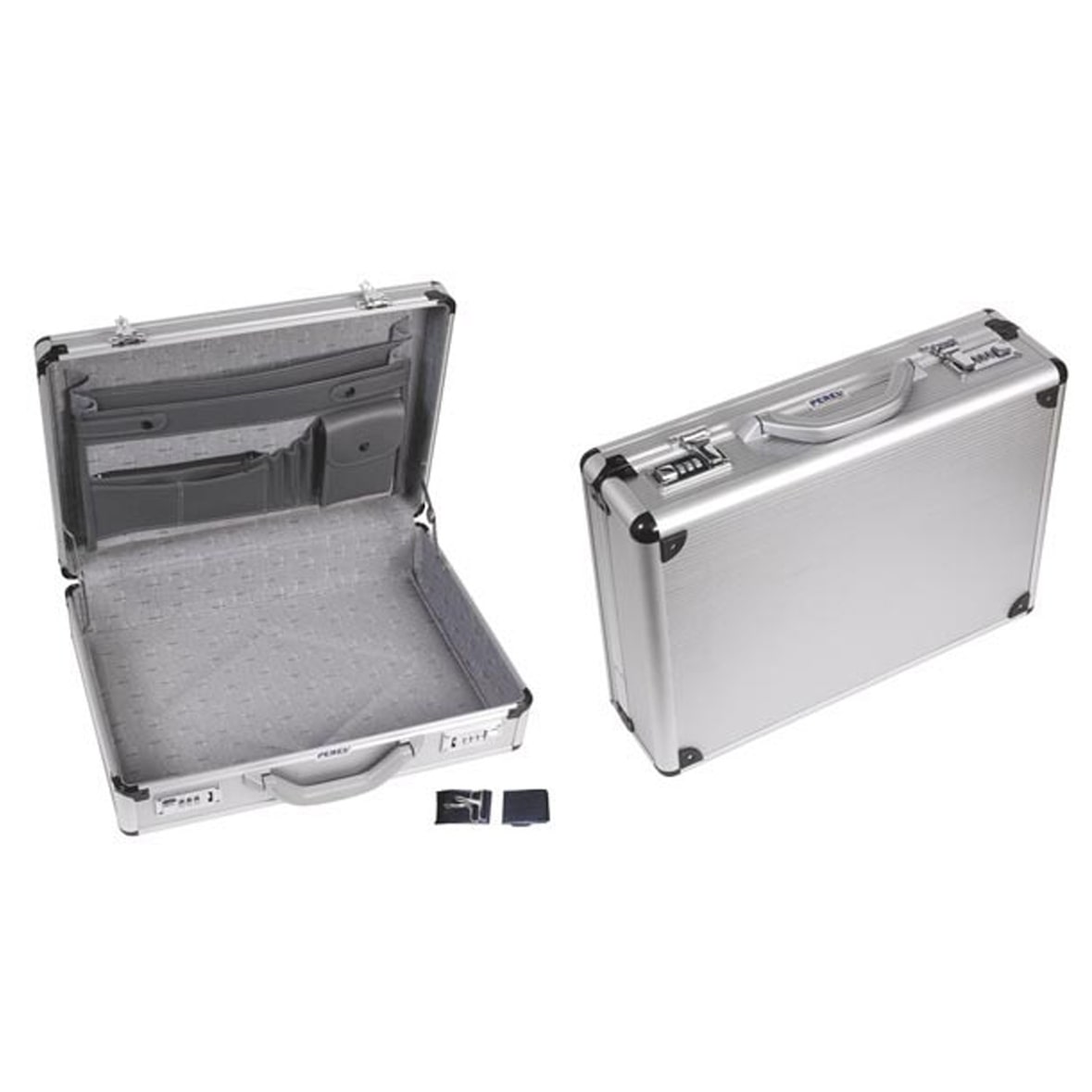 Mallette Aluminium avec Coins Renforcés - Fermeture à chiffres - Charge Max 5Kgs - 460 x 335 x 110 mm