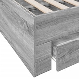 thumbnail of vidaXL Bettgestell mit Schubladen Grau Sonoma 140x190 cm Holzwerkstoff