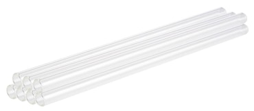 50 x Metro Professional glazen rietjes Ø 8 mm, lengte 15 cm + reinigingsborstel, transparant