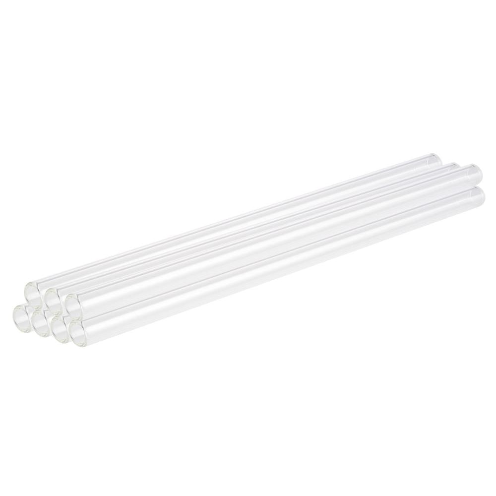 50 x Metro Professional glazen rietjes Ø 8 mm, lengte 15 cm + reinigingsborstel, transparant