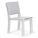 thumbnail of Lot de 2 chaises de jardin aluminium et textilène blanc