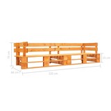 thumbnail of vidaXL Garten-Palettensofa 2-Sitzer Honigbraun Holz