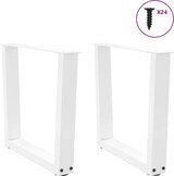 thumbnail of vidaXL Couchtischbeine V-Form 2 Stück Weiß 60x(42-43,3) cm Stahl