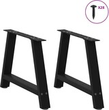 thumbnail of Helloshop26 - Set mit 2 verstellbaren A-förmigen Couchtischbeinen 60 x 42–43 cm modernes Design schwarzer Stahl 02_0057116
