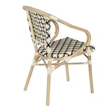 thumbnail of Fauteuil de terrasse bistrot parisien en aluminium et rotin noir