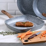 thumbnail of San Ignacio - Juego de sartén y asador grill de 26 cm y 28x28 cm, aluminio forjado + set de 3 utensilios de cocina