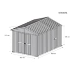 thumbnail of Capanno box attrezzi i per esterno casetta giardino in lamiera 327x459cm x h 215cm - 201 kg - 15,01 mq BIANCO