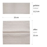 thumbnail of Papierhandtücher 1-lagig Recyclingpapier 25x23 cm Natur 5000 Blatt