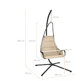 thumbnail of COSTWAY Sedia sospesa con telaio, sedia sospesa con seduta imbottita extra large, altalena sospesa, seduta sospesa