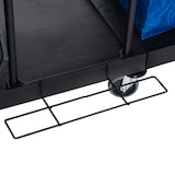 thumbnail of Carro de Limpieza Profesional de 3 Estantes con Escurridor de Palanca y 2 Cubos de Fregar Bolsa Ruedas 111x63,3x103 cm Negro Azul y Naranja