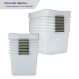 thumbnail of PROREGAL Aufbewahrungsbox mit Deckel 60L 6er Set Extra Groß Rollen transparent stapelbar Kunststoffbox Verschlussclips Stapelbox Aufbewahrungsbehälter