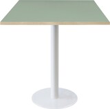thumbnail of RestooTab - Tisch Rome weiß 70x70cm Dekor grün celadon Kanten in Holzoptik