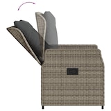 thumbnail of vidaXL 3-tlg. Bistro-Set mit Kissen Grau Poly Rattan