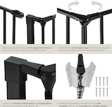 thumbnail of tectake 5-delig openhaardhek, AGGNI, gepoedercoat staal, 2893x30x715 mm, stabiele constructie, deur met veiligheidsslot, zwart