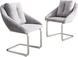 thumbnail of Esszimmerstuhl 2er Set Samt Grau 82x59x65 cm mit Drehfunktion Kissen Metallgestell ergonomisch modern für Wohn und Essbereich