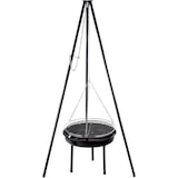 thumbnail of OUTDOOR Holzkohlegrill | leicht zu transportieren | HxB: 150x51cm | aus rostfreier Stahl | Grillfläche Ø 51 cm | Hängegrill