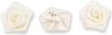 thumbnail of 10 Satinrosen 3cm Rosenköpfe Stoffrosen Stoffblumen Satinröschen Streudeko Bastelblumen Tischdeko Geschenkdeko Vasendeko Floristik Ivory