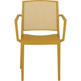 thumbnail of SIENA GARDEN Urban Lights Set 5teilig Square Sessel gastrotauglich mustard mit Tisch Sola Ø80