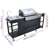 thumbnail of Barbecue Da Cucina Per Esterni Montana 4 Fornelli