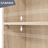 thumbnail of CASARIA® Bücherregal Holz Eiche 5 Fächer 190x60x28cm Büroregal Standregal Küche