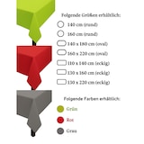 thumbnail of Tischdecke Garten Rund 160 cm Durchmesser Grau mit Paspel Band pflegeleicht Weichschaum abwischbar Rutschfest Wetterbeständig