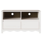 thumbnail of Helloshop26 - Meuble TV rectangulaire moderne minimaliste rangement 99 x 43 x 55 cm en bois de pin blanc 02_0058625