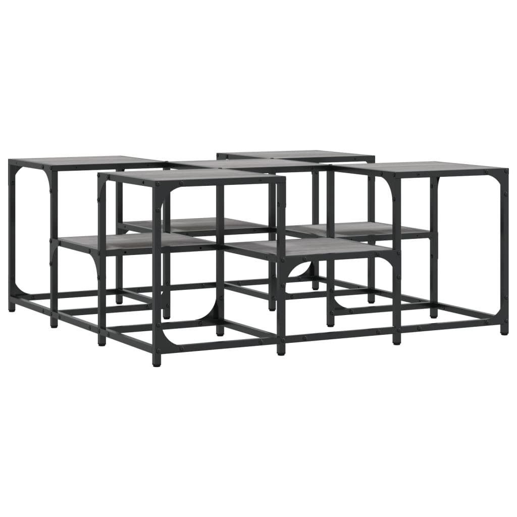 vidaXL Couchtisch Grau Sonoma 91x91x40 cm Holzwerkstoff