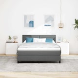 thumbnail of vidaXL Boxspringbett mit Kopfteil Dunkelgrau 160 x 200 cm Stoff