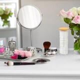 thumbnail of Relaxdays Wattepads Aufbewahrung 2er Set, Acryl, Bambus, Bad, Wattepadspender mit Deckel, HxD: 17,5x7,5cm, klar/natur