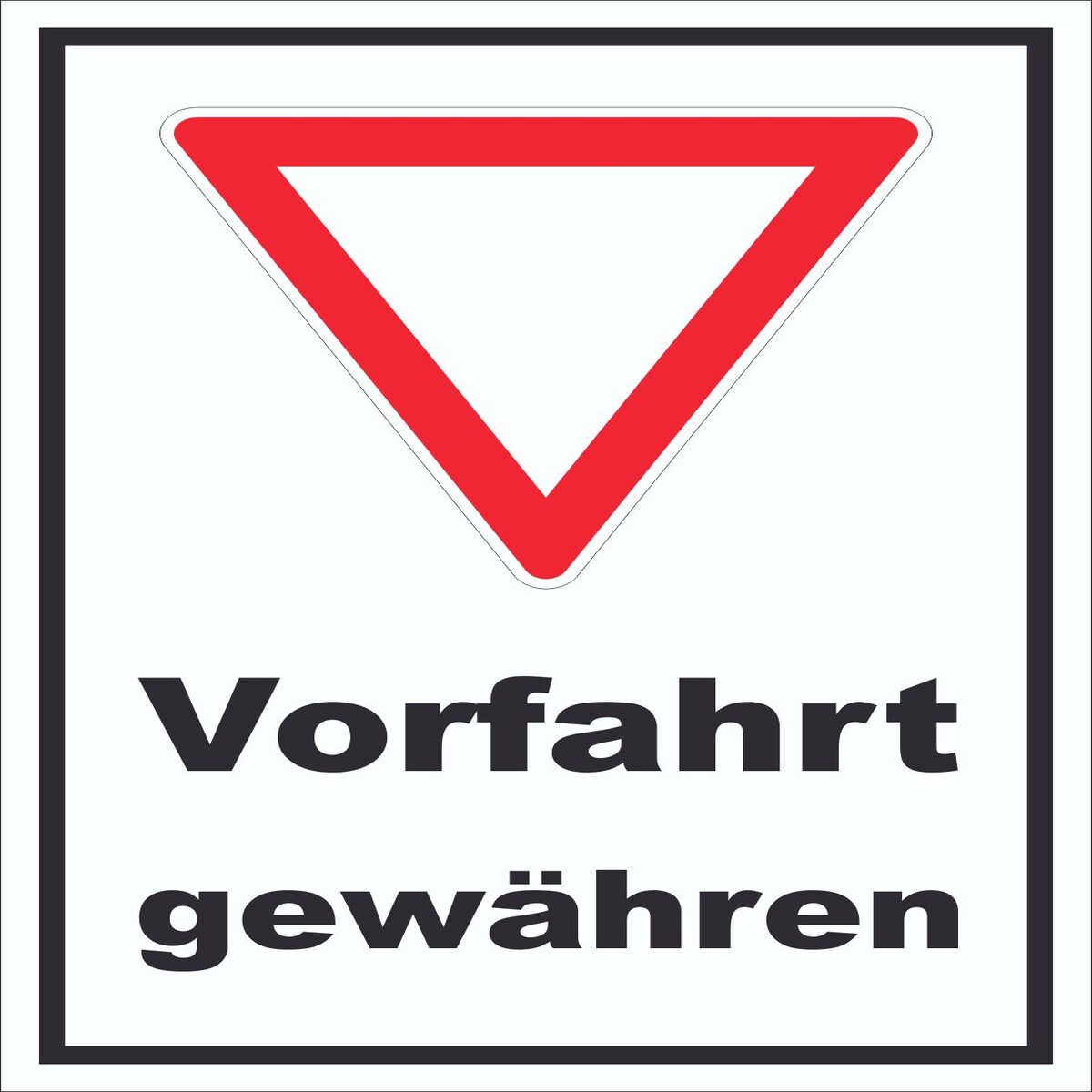 Schild Vorfahrt gewähren A0 (841x1189mm)