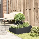 thumbnail of vidaXL Gartenblumentopf Schwarz 80 x 80 x 50 cm Kaltgewalzter Stahl