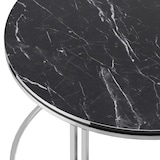 thumbnail of Helloshop26 - Table basse ronde 50 x 80 cm marbre noir argent 03_0008425