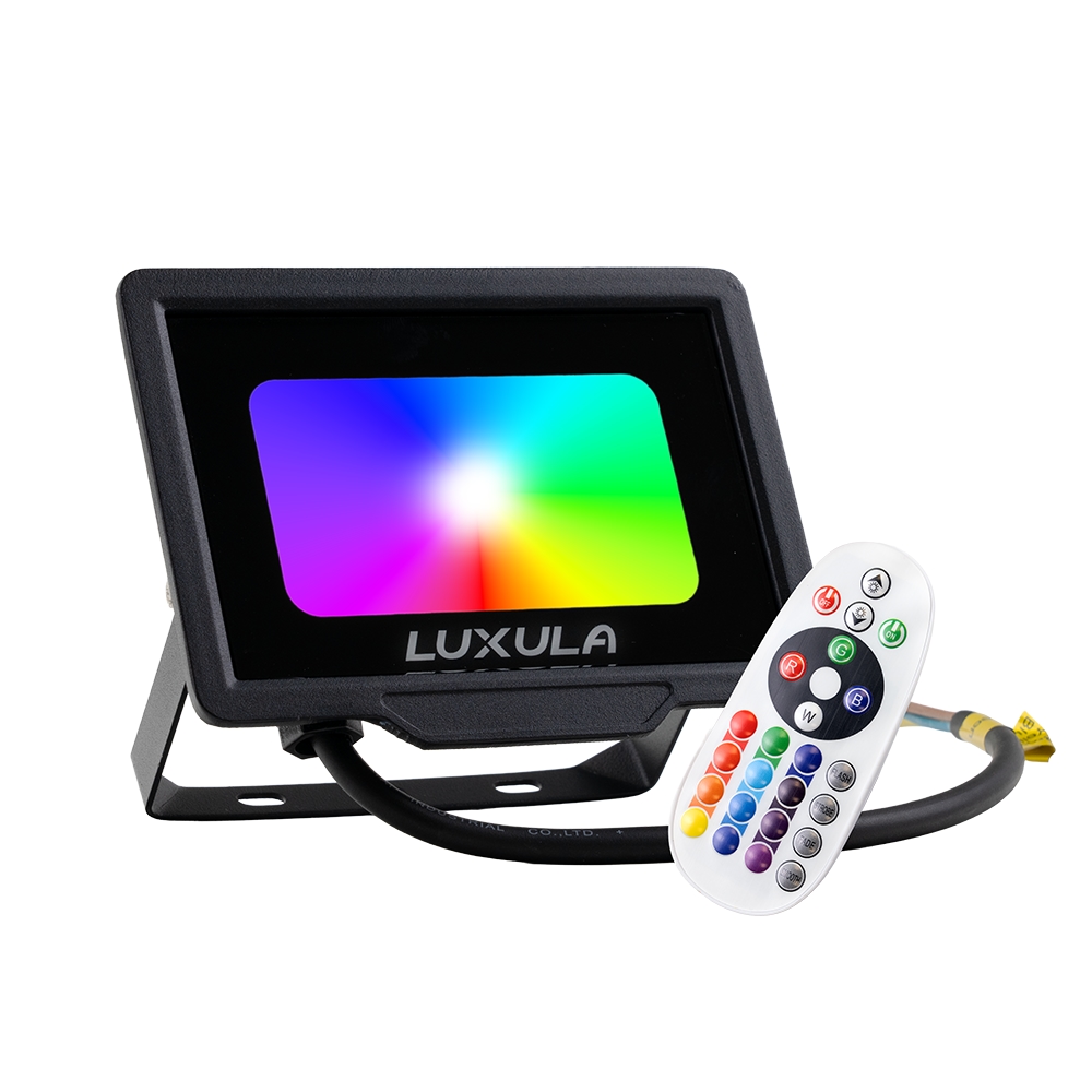 LUXULA LED Fluter LX400181 20 W RGBW schwarz IP65
