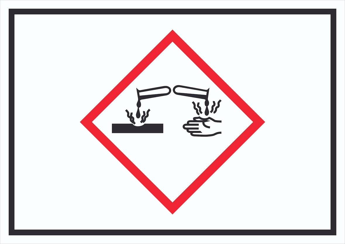 Schild Ätzende Wirkung Symbol Ätzwirkung A0 (841x1189mm)