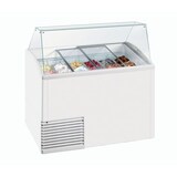 thumbnail of KBS ijsvitrine voor 22 ijsbakken (5 liter per stuk), 1341x725x1235 mm, glazen constructie