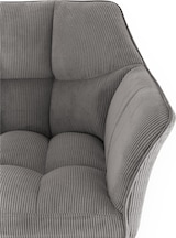 thumbnail of Barhocker SIHAR - Cord Taupe 64x45x88 cm Weiß | Barstuhl Mit Lehne Tresenhocker Tresenstuhl Kneipenhocker Kneipenstuhl