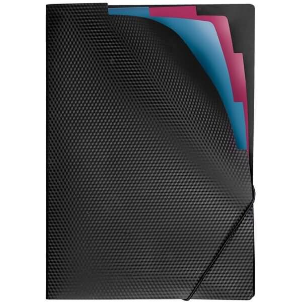 Registermappe Diamond A4 PP-Folie schwarz